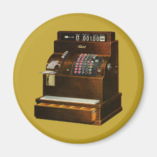 Antike Registrierkasse, Vintage-Einzelhandelsgesch Magnet