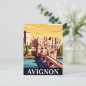 Antike Reise-Postkarte Avignon Postkarte (Stehend Vorderseite)