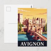 Antike Reise-Postkarte Avignon Postkarte (Vorne/Hinten)