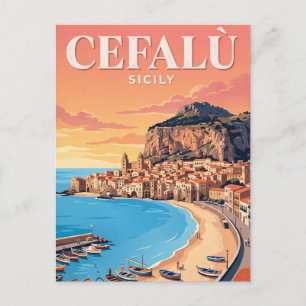 Antike Reise-Postkarte Cefalù, Italien Postkarte