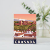 Antike Reise-Postkarte Granada Postkarte (Stehend Vorderseite)