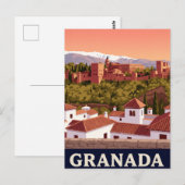 Antike Reise-Postkarte Granada Postkarte (Vorne/Hinten)