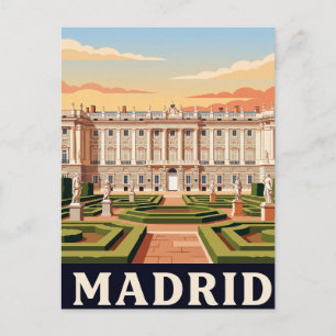 Antike Reise-Postkarte Madrid Postkarte