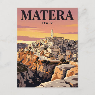 Antike Reise-Postkarte Matera, Italien Postkarte