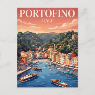 Antike Reise-Postkarte Portofino Italien Postkarte