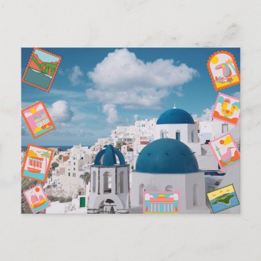 Antike Reise-Postkarte Postkarte (Vorderseite)