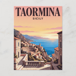 Antike Reise-Postkarte | Taormina, Italien Postkarte