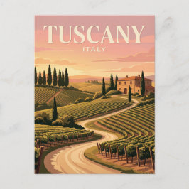 Antike Reise-Postkarte | Toskana Italien Postkarte
