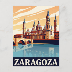 Antike Reise-Postkarte Zaragoza Postkarte