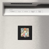 Antike Reise-Postwertzeichen Urlaub Philatelie Magnet (In Situ (Geschirrspüler))