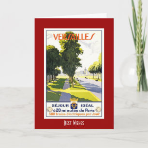 Antike Reisekarte Versailles Paris Zug Karte