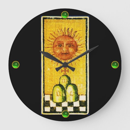 ANTIKE RENAISSANCE TAROTS 19 /THE SUN GROßE WANDUHR (Vorderseite)