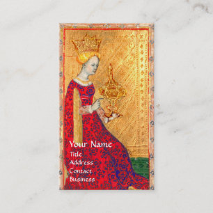 ANTIKE RENAISSANCE TAROTS / KÖNIGIN DER KELCHE VISITENKARTE