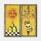 ANTIKE RENAISSANCE TAROTS/THE SUN , ACE OF SWORDS MAGNET (Vorne)