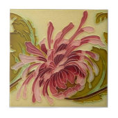Antike Repro Chrysanthemum Border Tile Fliese (Vorderseite)