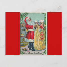 Antike Reproduktion Weihnachtsgrüße Feiertagspostkarte