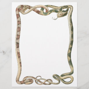 Antike Reptilien, ineinander verschlungene Schlang Flyer