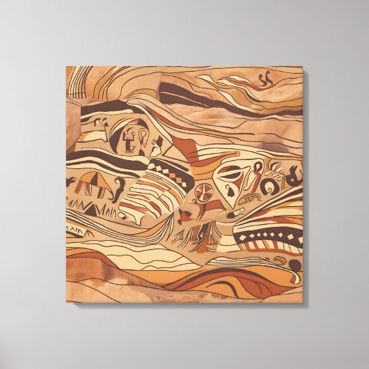 antike Rockkunst Leinwanddruck (Vorderseite)