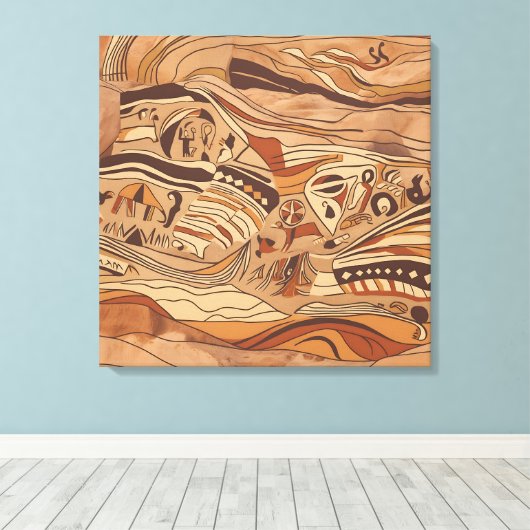 antike Rockkunst Leinwanddruck (Insitu (Holzboden))