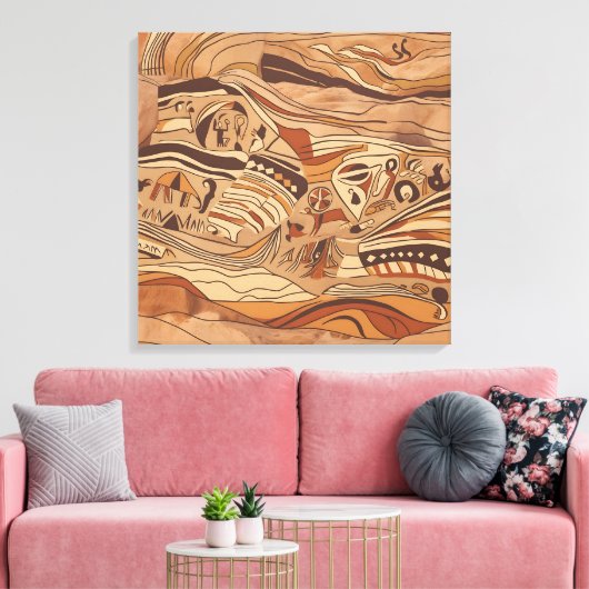 antike Rockkunst Leinwanddruck (Insitu (Wohnzimmer))