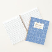 Antike Rococo-Blumen Florale Personalisierte Name Notizblock (Innenseite)