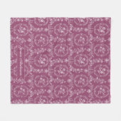 Antike Rokoko-Blumen Blumenmuster Personalisiert Fleecedecke (Vorderseite (Horizontal))