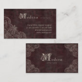 Antike Rolle-Visitenkarte-Innenarchitektur Burgu Visitenkarte (Vorne/Hinten)