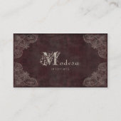 Antike Rolle-Visitenkarte-Innenarchitektur Burgu Visitenkarte (Rückseite)