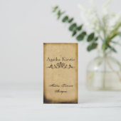 Antike Rolle-Visitenkarte Visitenkarte (Stehend Vorderseite)