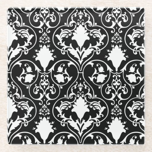 Antike Rolletapete 2 Glasuntersetzer (Vorderseite)