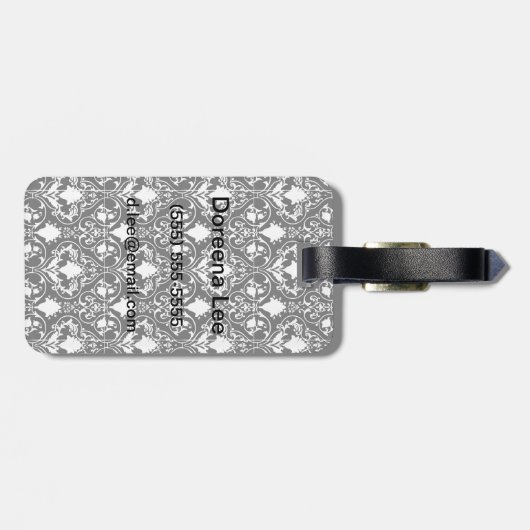 Antike Rolletapete Gepäckanhänger (Rückseite horizontal)