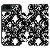 Antike Rolletapete Incipio iPhone Geldbeutel-Hülle (Folio Geöffnet)