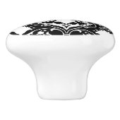 Antike Rolletapete Keramikknauf (Seitenansicht)