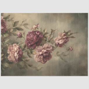 Antike romantische Blumen, hängender Pfingstrosens Seidenpapier