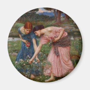 Antike Romantische Gartendamen Präraffaelitisch Magnet