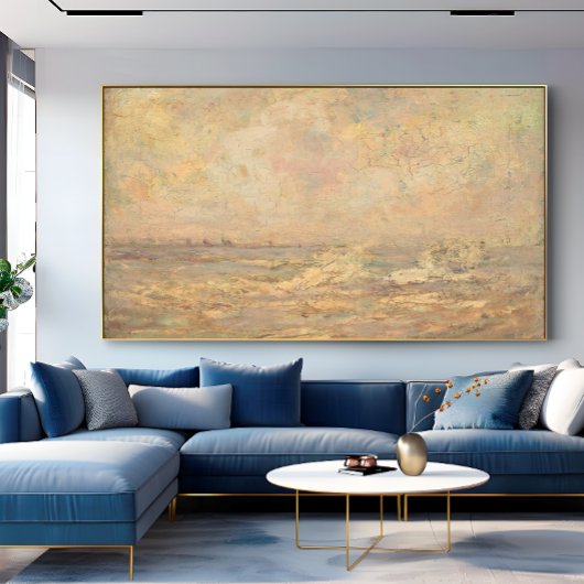 Antike romantische Pastellküste Seascape Leinwanddruck