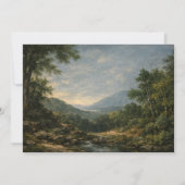 Antike Romantische Tapete blaue Hochzeitsdetails Save The Date (Rückseite)