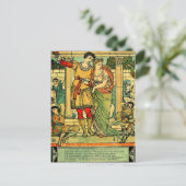 Antike romantische Walter Kranich Schlafen Beauty Postkarte (Stehend Vorderseite)