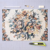 Antike römisch-italienische Blumenmosaik Dekoupage Seidenpapier (Handwerk)