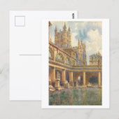 Antike römische Bäder, Bath, England Postkarte (Vorne/Hinten)