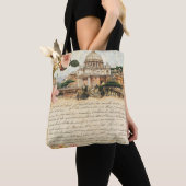Antike Römische Briefe Florale Kunst Tasche (Von Nahem)