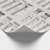 Antike römische Kolumnen Architektur Zeichnend Geschenkpapier (Ecke)