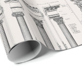 Antike römische Kolumnen Architektur Zeichnend Geschenkpapier (Rolleneckpunkt)