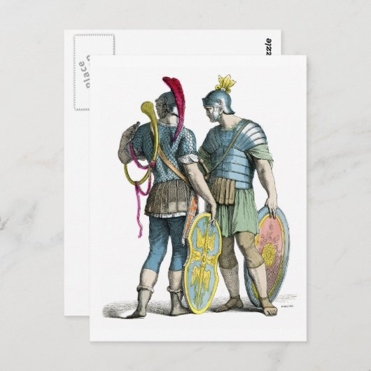 Antike römische Legionäre Postkarte (Vorne/Hinten)