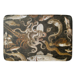 Antike römische Mosaik Pompeii Sea Life Steinmosai Badematte