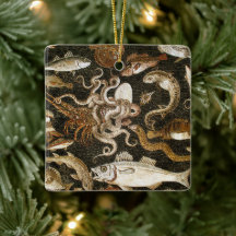 Antike römische Mosaik Pompeii Sea Life Steinmosai