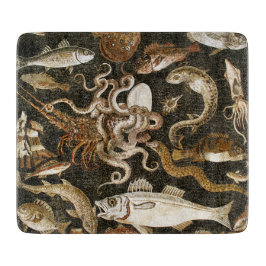 Antike römische Mosaik Pompeii Sea Life Steinmosai Schneidebrett