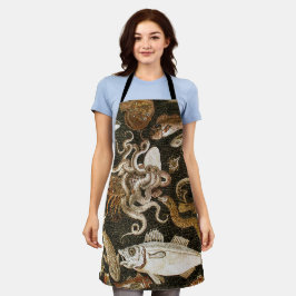 Antike römische Mosaik Pompeii Sea Life Steinmosai Schürze