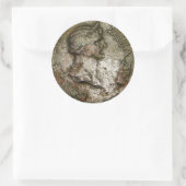 Antike römische Münzaufkleber Runder Aufkleber (Tasche)