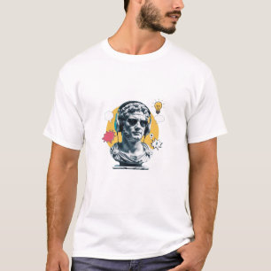 Antike römische Statue mit Kopfhörern - Coole Ästh T-Shirt